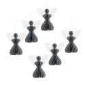 Aniołek papierowy składany 12cm - stylowa szarość