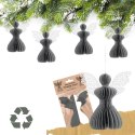 Aniołek papierowy składany 12cm - stylowa szarość