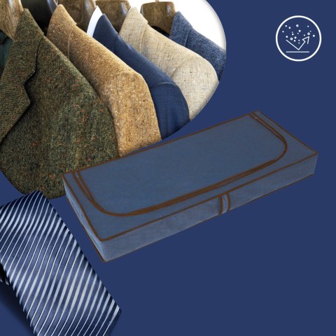 BLUE niebieski organizer do szafy na suwak 120x50x15cm