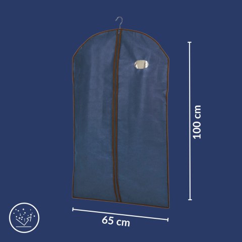 BLUE niebieski organizer na płaszcz 65x100cm