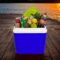 Lodówka turystyczna 22,5L KAMAI BRAVO na wkłady mrożące, niebieska z błękitną pokrywą i uchwytem