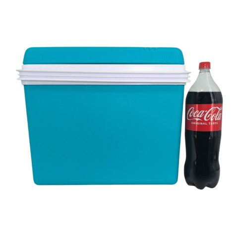 Lodówka turystyczna 35L KAMAI EDA na wkłady mrożące, niebieska z białą rączką