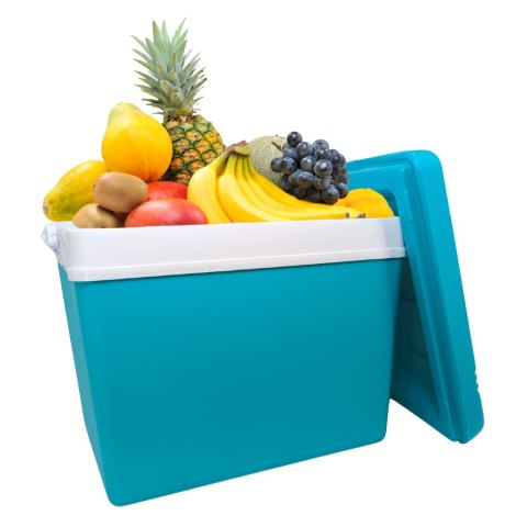 Lodówka turystyczna 35L KAMAI EDA na wkłady mrożące, niebieska z białą rączką