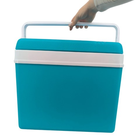 Lodówka turystyczna 35L KAMAI EDA na wkłady mrożące, niebieska z białą rączką