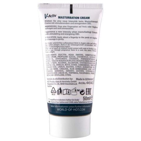 HOT V-Activ Masturbation Cream - CBD unisex 50ml