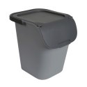 Kosz do segregacji odpadów, 40L z pokrywą i rączką