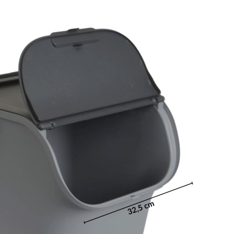 Kosz do segregacji odpadów, 40L z pokrywą i rączką