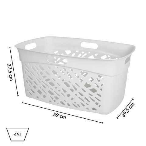 Kosz na bieliznę 45L, jasno szary