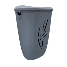 Kosz na pranie 40L Flora, Szary