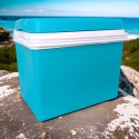 Lodówka turystyczna 35L KAMAI EDA na wkłady mrożące, niebieska z białą rączką