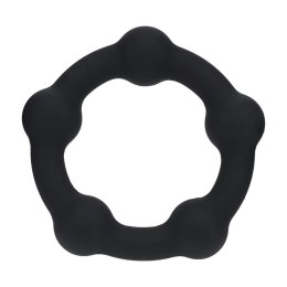 Beaded Silicone Cockring - M - 35mm - Black