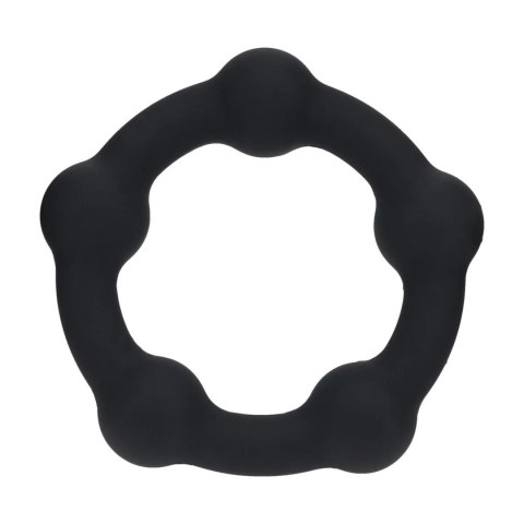 Beaded Silicone Cockring - M - 35mm - Black