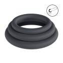 Classic Silicone Cockring Set of 3 - L/XL/XXL - Black