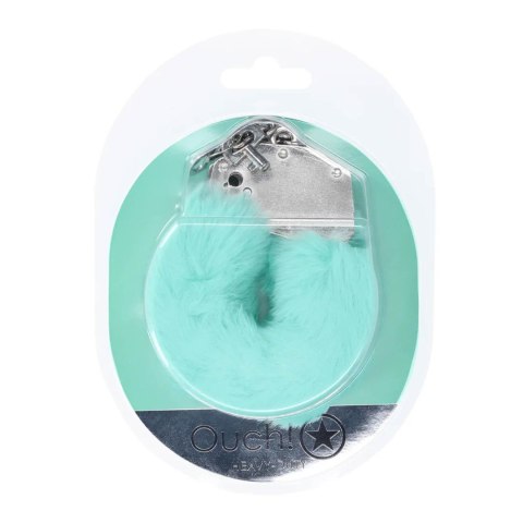 Heavy-duty Fluffy Handcuffs - Powder Green