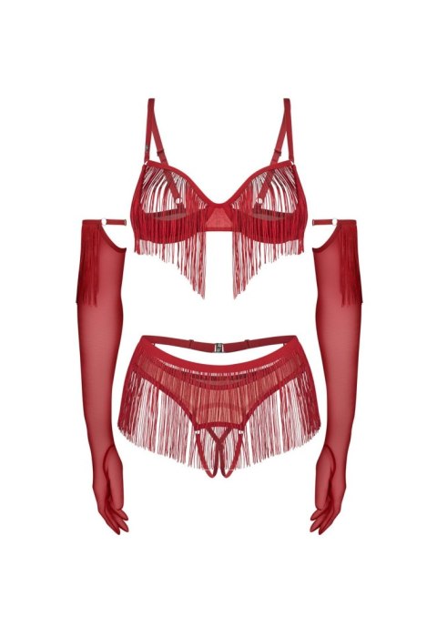 Rossay Red komplet 4-częściowy otwarty S/M