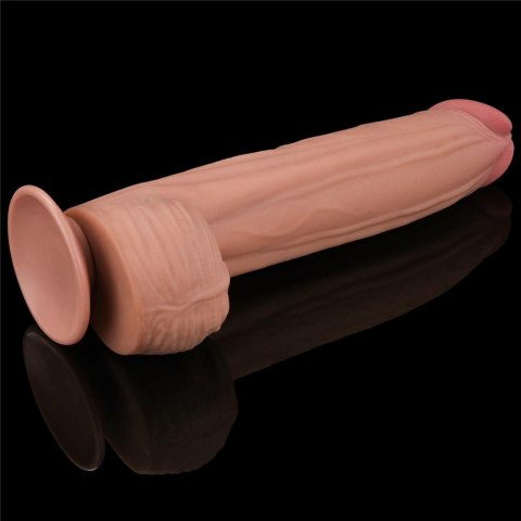 12'' King Sized Sliding Skin Dual Layer Dong 12'' King Sized Sliding Skin Dual Layer Dong