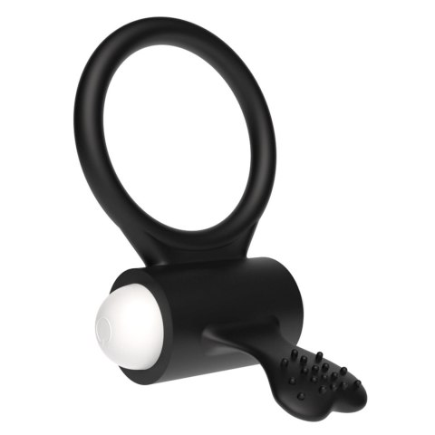 Power Clit Silicone Cockring Black Power Clit Silicone Cockring Black