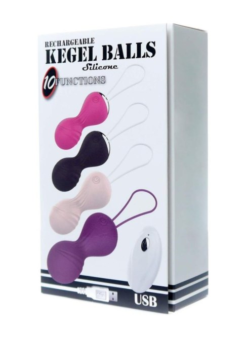 Kulki-Vibrating Silicone Kegel Balls USB 10 Function / Remote control -Flesh Kulki-Vibrating Silicone Kegel Balls USB 10 Function / Remote control -Flesh