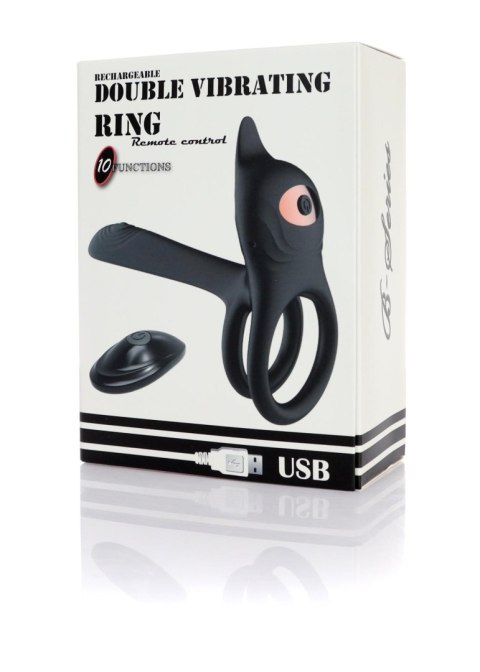Stymulator - Double vibrating ring - USB 10 Functions / Remote Control Stymulator - Double vibrating ring - USB 10 Functions / Remote Control