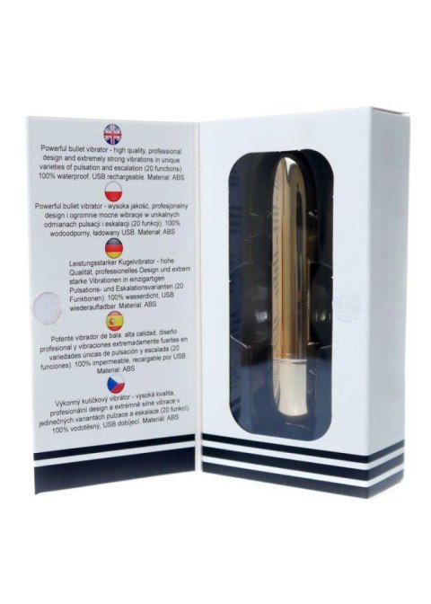 Stymulator-Rechargeable Powerful Bullet Vibrator USB 20 Functions - Gold Stymulator-Rechargeable Powerful Bullet Vibrator USB 20 Functions - Gold