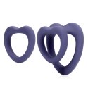 Heart Cockring Set - Violet Storm