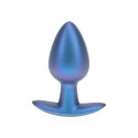 Smooth Silicone Anal Plug - Medium - 3.1 / 7,9 cm - Metallic Blue