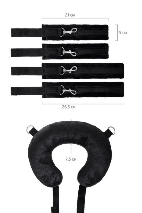 Anonymo fixing sling with pillow, velour, black, 127 cm Anonymo fixing sling with pillow, velour, black, 127 cm