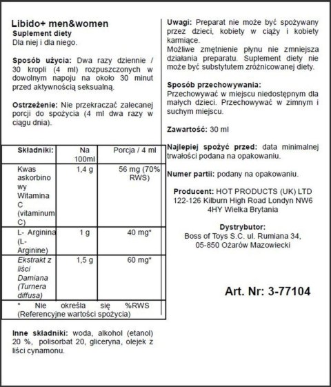 Supl.diety-Libido + (m+w) 30ml Supl.diety-Libido + (m+w) 30ml