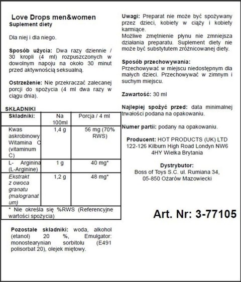 Supl.diety-Love Drops (m+w) 30ml Supl.diety-Love Drops (m+w) 30ml
