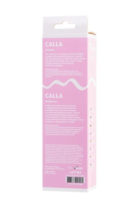 Vibrator Flovetta by Toyfa Calla, silicone, yellow, 22 cm Vibrator Flovetta by Toyfa Calla, silicone, yellow, 22 cm