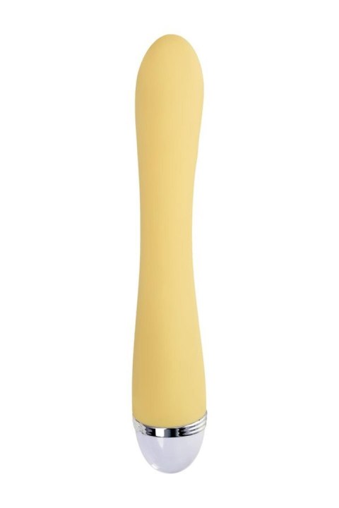 Vibrator with clitoral stimulator Flovetta by Toyfa Aster, silicone, yellow, 22 cm Vibrator with clitoral stimulator Flovetta by Toyfa Aster, silicone, yellow, 22 cm