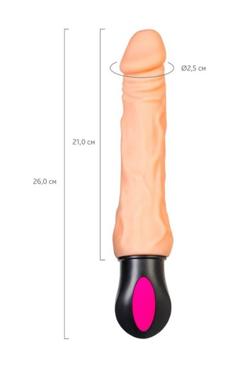 A-TOYS Realistic Vibrator with heating, TPE, 12 Modes, bendable, recharble A-TOYS Realistic Vibrator with heating, TPE, 12 Modes, bendable, recharble