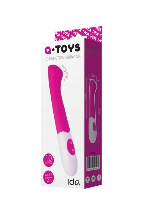 A-TOYS, Vibrator Ida, Silicone, Pink, 19 cm A-TOYS, Vibrator Ida, Silicone, Pink, 19 cm