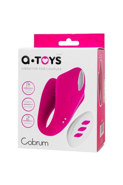 A-TOYS Vibrator for couples Cobrum, silicone, pink, 9.6 cm A-TOYS Vibrator for couples Cobrum, silicone, pink, 9.6 cm