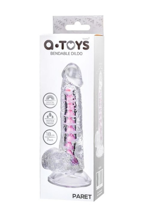 Flexible dildo A-Toys Paret, transparent, 18 cm Flexible dildo A-Toys Paret, transparent, 18 cm
