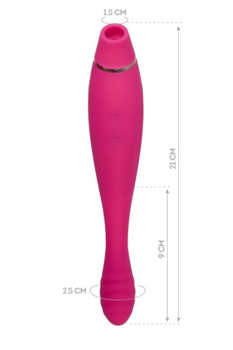 JOS Danvi vibrator with vacuum wave stimulation, silicone, pink, 21.5 cm JOS Danvi vibrator with vacuum wave stimulation, silicone, pink, 21.5 cm