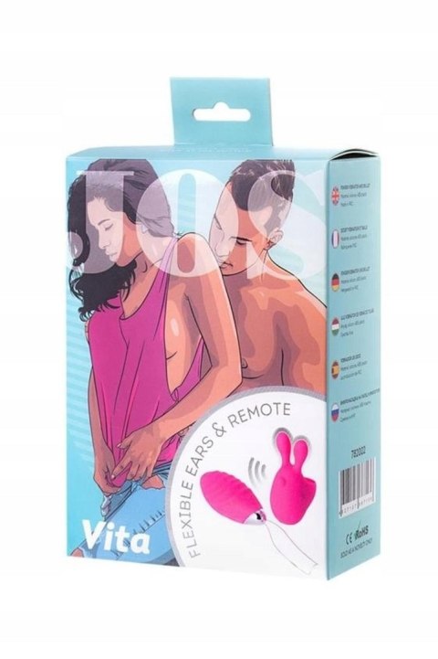 JOS VITA finger vibrating egg and vibrating attachment, silicone, pink, 8.5 and 8 cm JOS VITA finger vibrating egg and vibrating attachment, silicone, pink, 8.5 and 8 cm