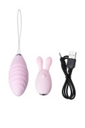 JOS VITA finger vibrating egg and vibrating attachment, silicone, powder pink, 8.5 and 8 cm