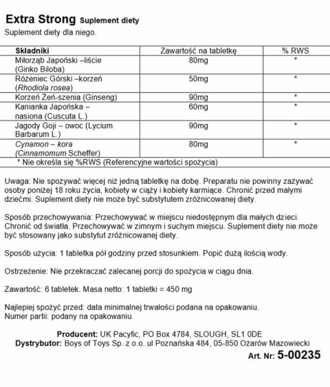 Supl.diety-Extra Strong 6 Capsules Supl.diety-Extra Strong 6 Capsules