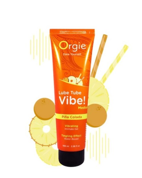 Lube Tube Vibe! - Medium - Pina Colada - 100ml | 3.38 fl oz. Lube Tube Vibe! - Medium - Pina Colada - 100ml | 3.38 fl oz.