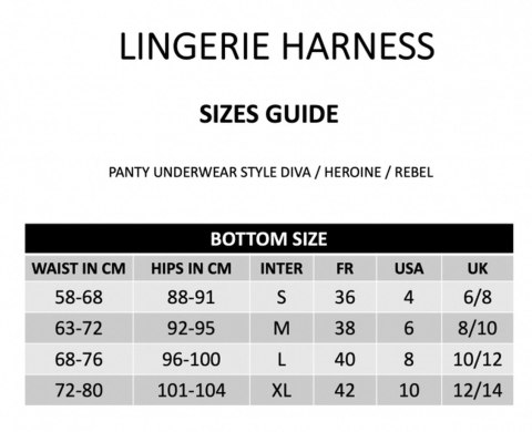 HARNESS LINGERIE HEROINE - XL HARNESS LINGERIE HEROINE - XL