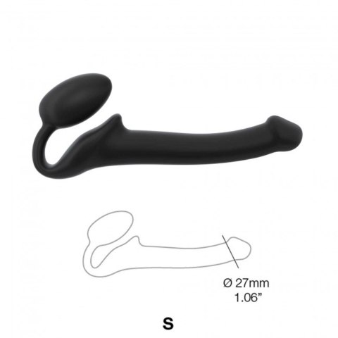 SEMI-REALISTIC BENDABLE STRAP-ON BLACK - S SEMI-REALISTIC BENDABLE STRAP-ON BLACK - S