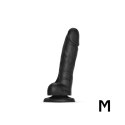 SLIDING SKIN REALISTIC DILDO BLACK M