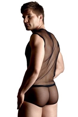 Net set - shirt and thong - black M/L