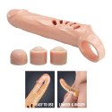 PRETTY LOVE - PENIS SLEEVE, TPE,3 removeable 1 inch extenders