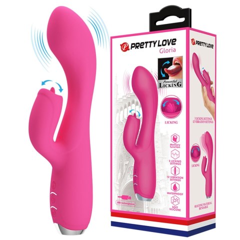 PRETTY LOVE - GLORIA Pink, 12 vibration functions 3 pulse wave settings Memory function