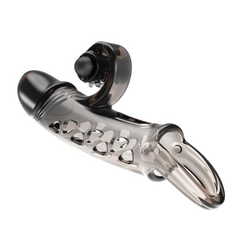 ROMANCE - Penis sleeve, TPE material,vibration, battery LR41*3, Black ROMANCE - Penis sleeve, TPE material,vibration, battery LR41*3, Black