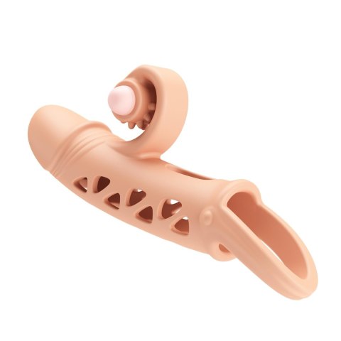 ROMANCE - Penis sleeve, TPE material,vibration, battery LR41*3, Flesh ROMANCE - Penis sleeve, TPE material,vibration, battery LR41*3, Flesh