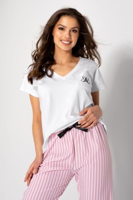 Piżama Jennifer White-Pink L