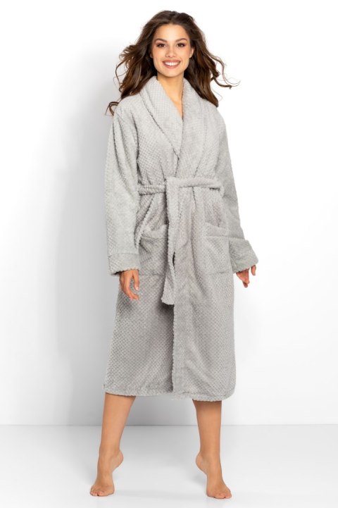 Szlafrok Lauren Long Grey L Szlafrok Lauren Long Grey L